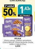 Oferta de Milka Milka  Milka  Choco pause  MILKA  Choco pause, cookies sensations. Choco Biscuit, Choco brownie choco wafer o cake & Choc 2,85€  en Hiber