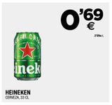 Oferta de Cerveza HEINEKEN por 0,69€ en BM Supermercados