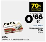 Oferta de Sardinillas en aceite de oliva CUCA por 0,66€ en BM Supermercados