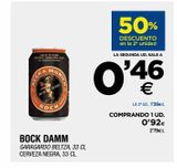 Oferta de Cerveza negra BOCK DAMM por 0,46€ en BM Supermercados