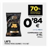 Oferta de Patatas fritas gourmet, 170 g net LAY'S por 0,84€ en BM Supermercados