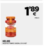 Oferta de Salsa de tomate casera, 570 g net HELIOS por 1,89€ en BM Supermercados