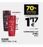 Oferta de Champú gama, 370 ml ELVIVE por 1,17€ en BM Supermercados