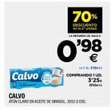 Oferta de Atún claro en aceite de girasol, 3x52 g esc. CALVO por 0,98€ en BM Supermercados