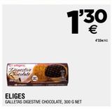 Oferta de Galletas digestive chocolate ELIGES por 1,3€ en BM Supermercados