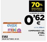 Oferta de Salva slip maxi, 40 ud. EVAX por 0,62€ en BM Supermercados