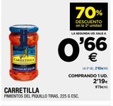 Oferta de Pimientos del piquillo tiras CARRETILLA por 0,66€ en BM Supermercados
