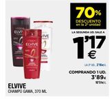 Oferta de Champú gama, ELVIVE por 1,17€ en BM Supermercados