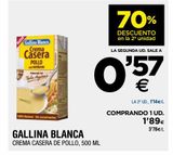 Oferta de Crema casera de pollo GALLINA BLANCA por 0,57€ en BM Supermercados