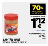 Oferta de Crema de cacahuete CAPITAN MANI por 1,12€ en BM Supermercados