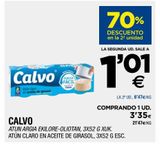 Oferta de Atún claro en aceite de girasol CALVO por 1,01€ en BM Supermercados