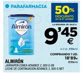 Oferta de Leche de continuación advance 2 ALMIRON por 9,45€ en BM Supermercados