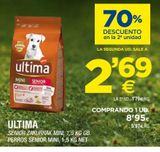 Oferta de Perros senior mini ULTIMA por 2,69€ en BM Supermercados