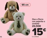 Oferta de Oso o Perro con pajarita o corbata  por 15€ en Carrefour