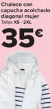 Oferta de Chaleco con capucha acolchado diagonal mujer por 35€ en Carrefour
