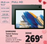 Oferta de SAMSUNG Tablet Galaxy Tab A8  por 269€ en Carrefour