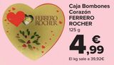 Oferta de Caja Bombones Corazón FERRERO ROCHER por 4,99€ en Carrefour