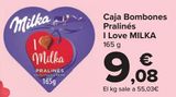Oferta de Caja Bombones Pralinés I Love MILKA por 9,08€ en Carrefour