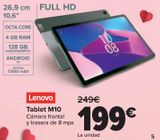 Oferta de Tablet M10 Lenovo por 199€ en Carrefour