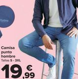 Oferta de Camisa punto hombre  por 19,99€ en Carrefour