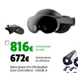 Oferta de Meta Quest Pro VR Headset (Con Controllers) - 256GB, A por 672€ en CeX