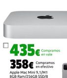 Oferta de Apple Mac Mini 9,1/M1 8GB Ram/256GB SSD/8 Core GPU/Plata/A por 358€ en CeX