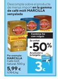 Oferta de MARCILLA Café molido natural 500 g por 5,99€ en Caprabo
