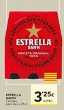 Oferta de ESTRELLA DAMM Cerveza Estrella pack 6x0,25 L por 3,25€ en Caprabo