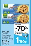 Oferta de GULLON Galleta Digestive avena con chocolate 425 g por 2,14€ en Caprabo