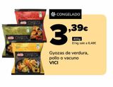 Oferta de Gyosas de verdura, pollo o vacuno VICI por 3,39€ en Supeco