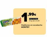 Oferta de Mejillones en escabeche MONTEY por 1,99€ en Supeco