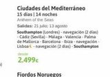Oferta de Viajes a Ibiza Palma por 2499€ en Viajes El Corte Inglés