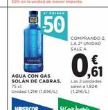 Oferta de Agua con gas Hipercor en El Corte Inglés