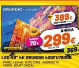 Oferta de Android tv Grundig por 299€ en Expert