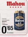 Oferta de Cerveza  065  €/unidad  m  SOTOSTAR 1990  Mahou 0.0  TOSTADA  en SPAR Fragadis