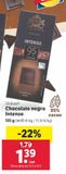 Oferta de Chocolate negro por 1,39€ en Lidl