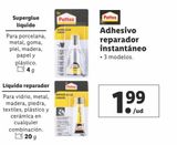 Oferta de Adhesivos Pattex por 1,99€ en Lidl