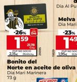 Oferta de BONITO DEL NORTE EN ACEITE DE OLIVA por 1,59€ en Maxi Dia