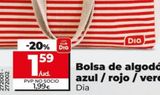 Oferta de Bolsa de playa Dia por 1,59€ en Dia Market