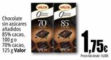 Oferta de Chocolate sin azúcares añadidos 85% cacao, o 70% cacao Valor por 1,75€ en Unide Market