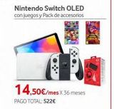 Oferta de Nintendo Switch Pago por 14,5€ en Vodafone