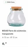 Oferta de 4 CASA Cares  BOLSO Tarro de existencias  transparente  A 12 cm - Ø 12 cm  6,25  en Casa