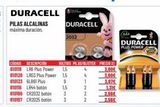 Oferta de Pilas alcalinas Duracell por 256€ en Carlin