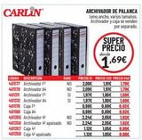 Oferta de Archivadores Carlin por 1,69€ en Carlin