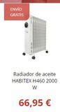 Oferta de Radiador de aceite Habitex por 66,95€ en Cadena88