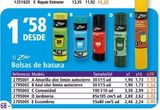 Oferta de 15  "58  DESDE  ZAP Bolsas de basura  2795004 D Jardineria  2795005 E Escombros  Referencia Modelo  2795001 A Amarilla olor limón autocierre  2795002 B Azul olor limón autocierre  2795003 C Comunidad  en Folder