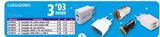 Oferta de CARGADORES  PLIN  Referencia  Descripción  2974903 A Cargador de coche simple USB 2974904 B Cargador de coche doble USB 2974905 C Cargador de red eléctrica 2974919 D Cargador doble 2,1A red eléctrica  en Folder