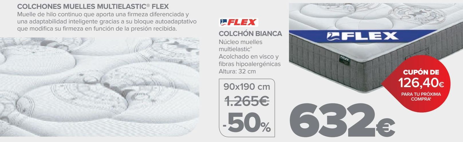 Oferta FLEX COLCHÓN BIANCA Carrefour