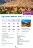 Oferta de Precios por persona  Categoría Budget  Sup. Ind. Budget  Categoria Comfort  Sup. Ind. Comfort  Categoría Superior  Sup. Ind. Superior  Big South & Kasbahs 4x4 desde Marrakech  Salida los SÁBADOS:  14  por 1205€ en B The travel Brand
