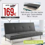 Oferta de Sofá cama por 169€ en ATRAPAmuebles